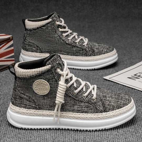 Damen sportive High-Top Sneakers mit elastischen Einsätzen und trendigem Obermaterial Shopnory