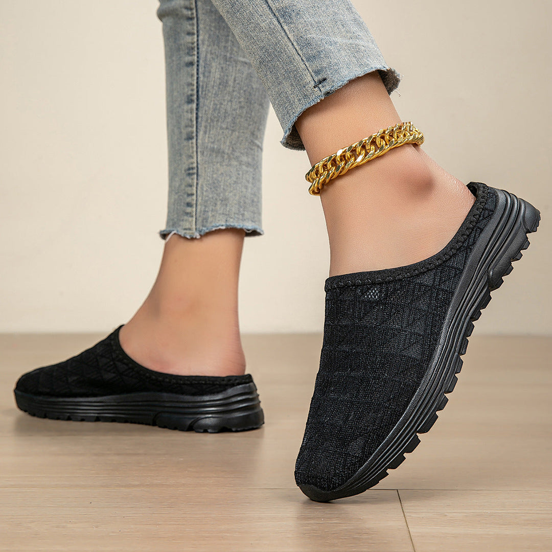 Damen Slip-On Freizeitschuhe mit atmungsaktiver Struktur Shopnory