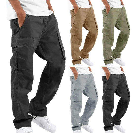 Herren nan lockere Cargo-Hose mit großzügigen Klappentaschen, elastischem Bund und Kordelzug Shop Nory