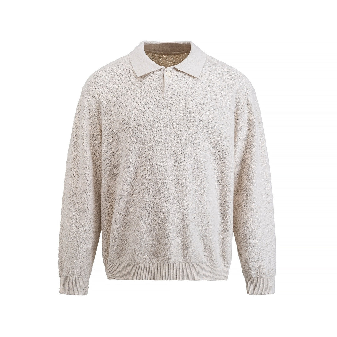 Herren Strick-Poloshirt mit strukturiertem Garn und relaxed Fit Shop Nory