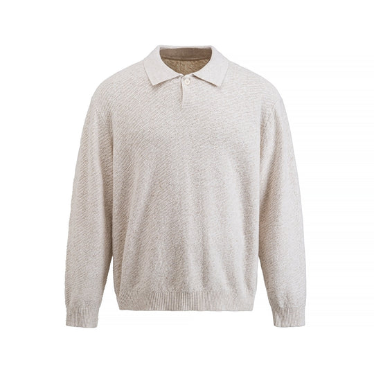 Herren Strick-Poloshirt mit strukturiertem Garn und relaxed Fit Shop Nory