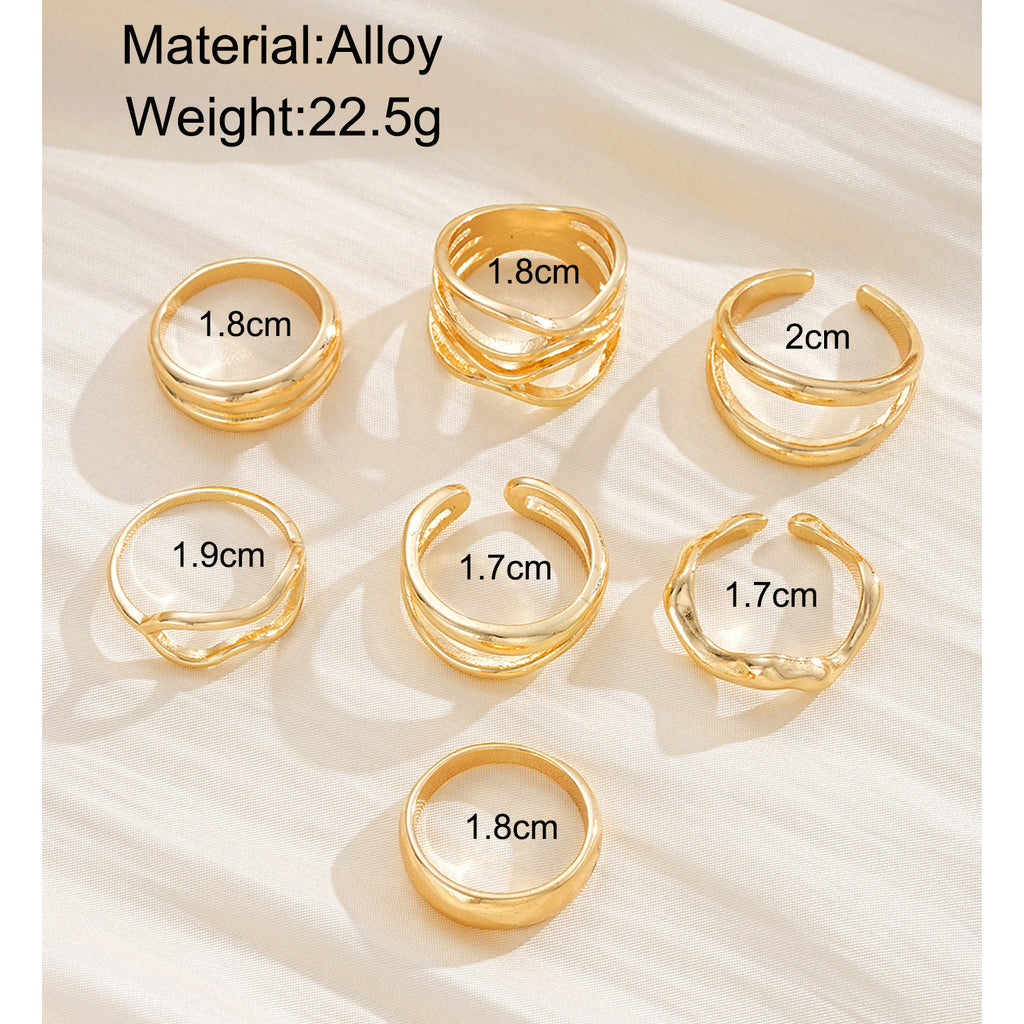 Damen Ring-Set mit kunstvollen und organischen Designs Shop Nory