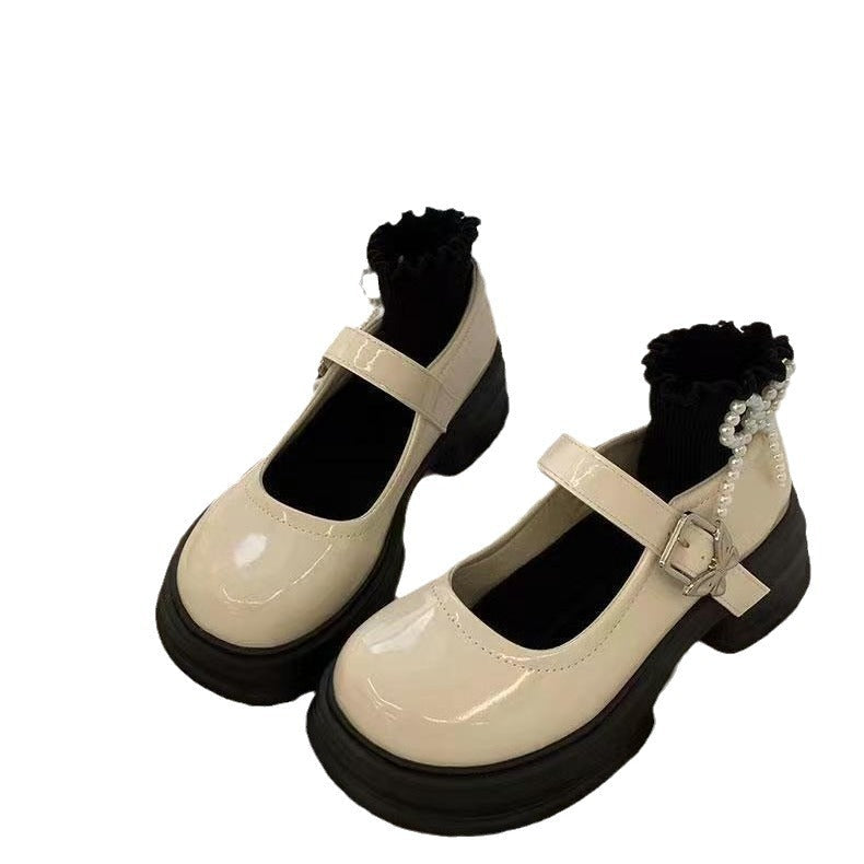Damen Elegante Mary Jane Pumps mit modischem Blockabsatz und dekorativem Schnallenverschluss