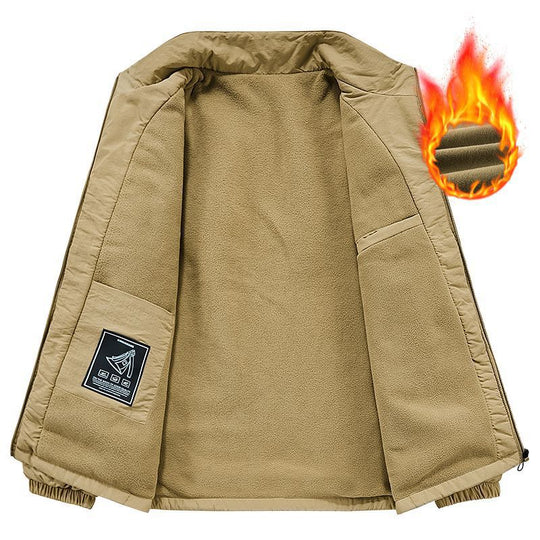 Herren Leichte Übergangsjacke mit Fleece-Innenfutter und Stehkragen Shop Nory