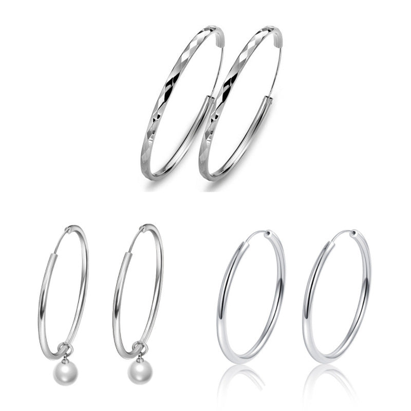 Damen Creolen mit elegantem, facettiertem Design Shop Nory