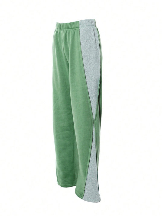 Damen Sportive Jogginghose mit seitlichem Schlitz und Kontrast-Einsatz Shop Nory