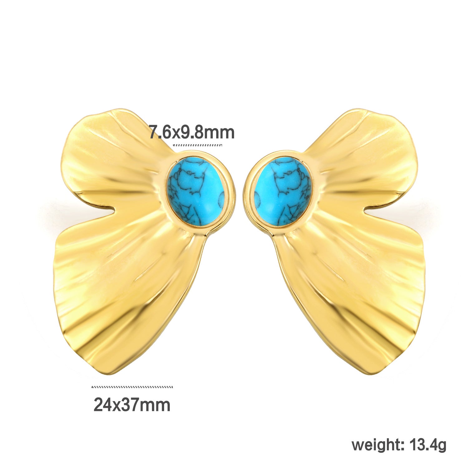 Damen Ohrstecker mit elegantem Blattdesign und Perlenakzent Shop Nory