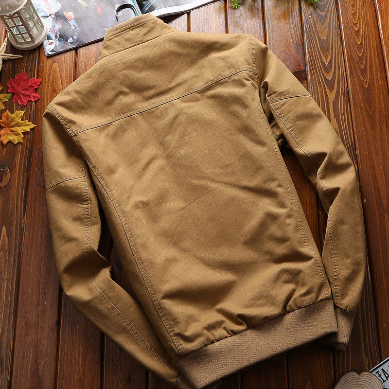 Herren robustes Canvas-Bomberblouson mit Epauletten, Pattentaschen und gerippten Bündchen Shop Nory