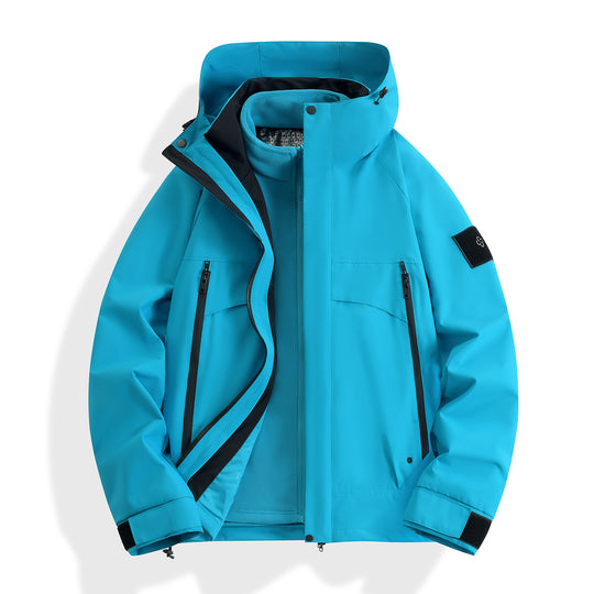 Damen wasserdichter modularer Parka mit abnehmbarer Fleece-Innenjacke und technischer Kapuze Shop Nory