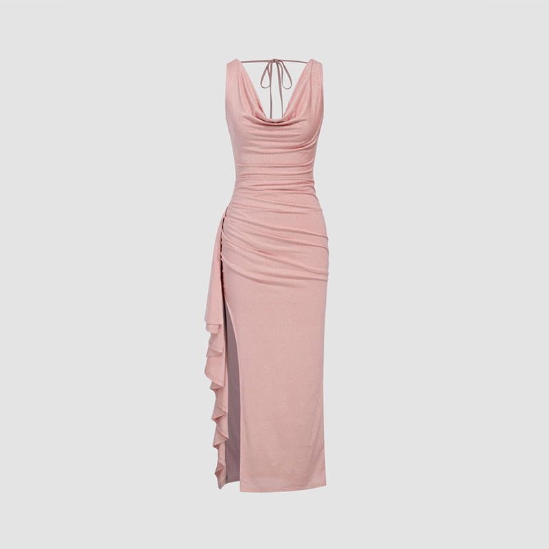 Damen figurbetontes Maxikleid mit elegantem Schnitt und aufregenden Details Shopnory