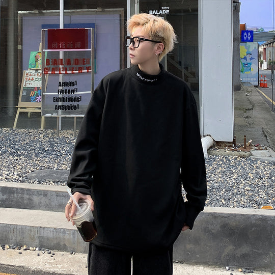 Herren Oversized Stehkragen-Sweatshirt aus Baumwoll-Mix mit Drop-Shoulder Shop Nory