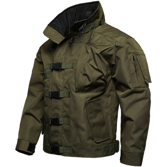Herren Taktische Feldjacke mit modularen Steckverschlüssen und verstaubarer Kapuze Shop Nory