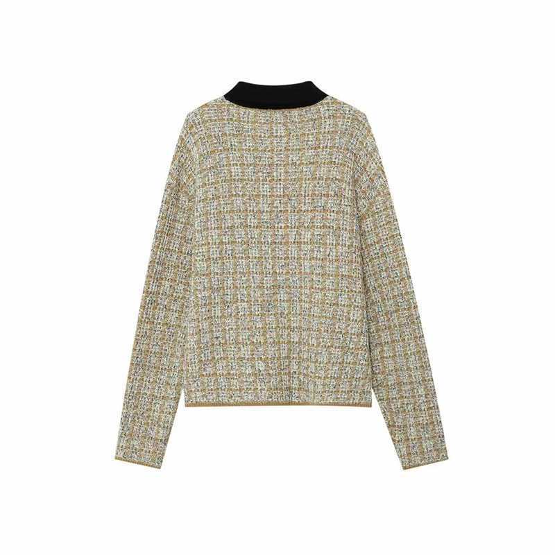 Damen Bouclé-Polo-Strickpullover mit Tweed-Effekt Shop Nory