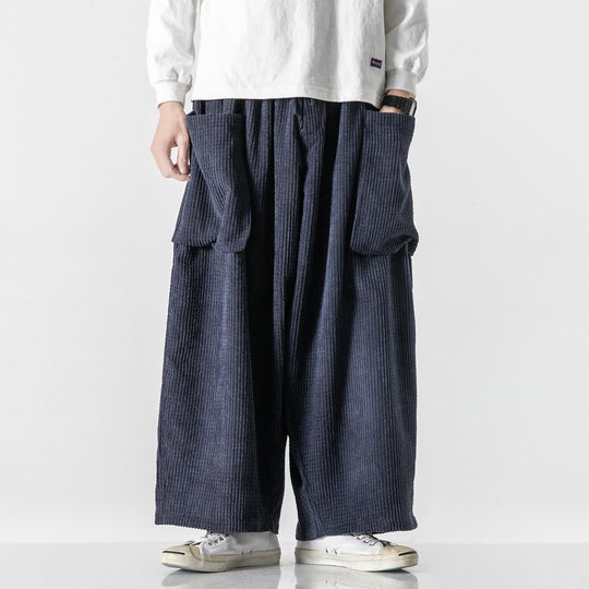 Herren Weite Cord-Culotte mit großen aufgesetzten Klappentaschen Shop Nory