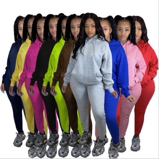 Damen Zweiteiliges Freizeitset mit Oversize Kapuzenpullover und Leggings mit hohem Bund, schmaler Passform Shop Nory