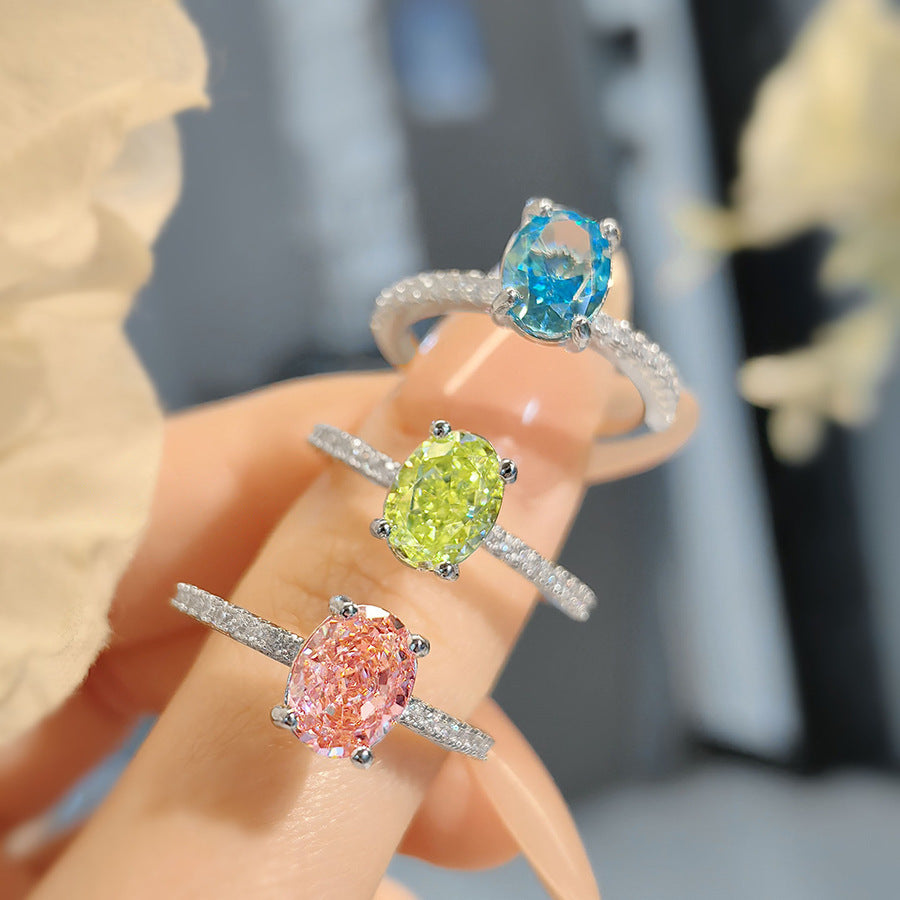 Damen eleganter und zierlicher Ring mit ovalem Zirkonia Shop Nory