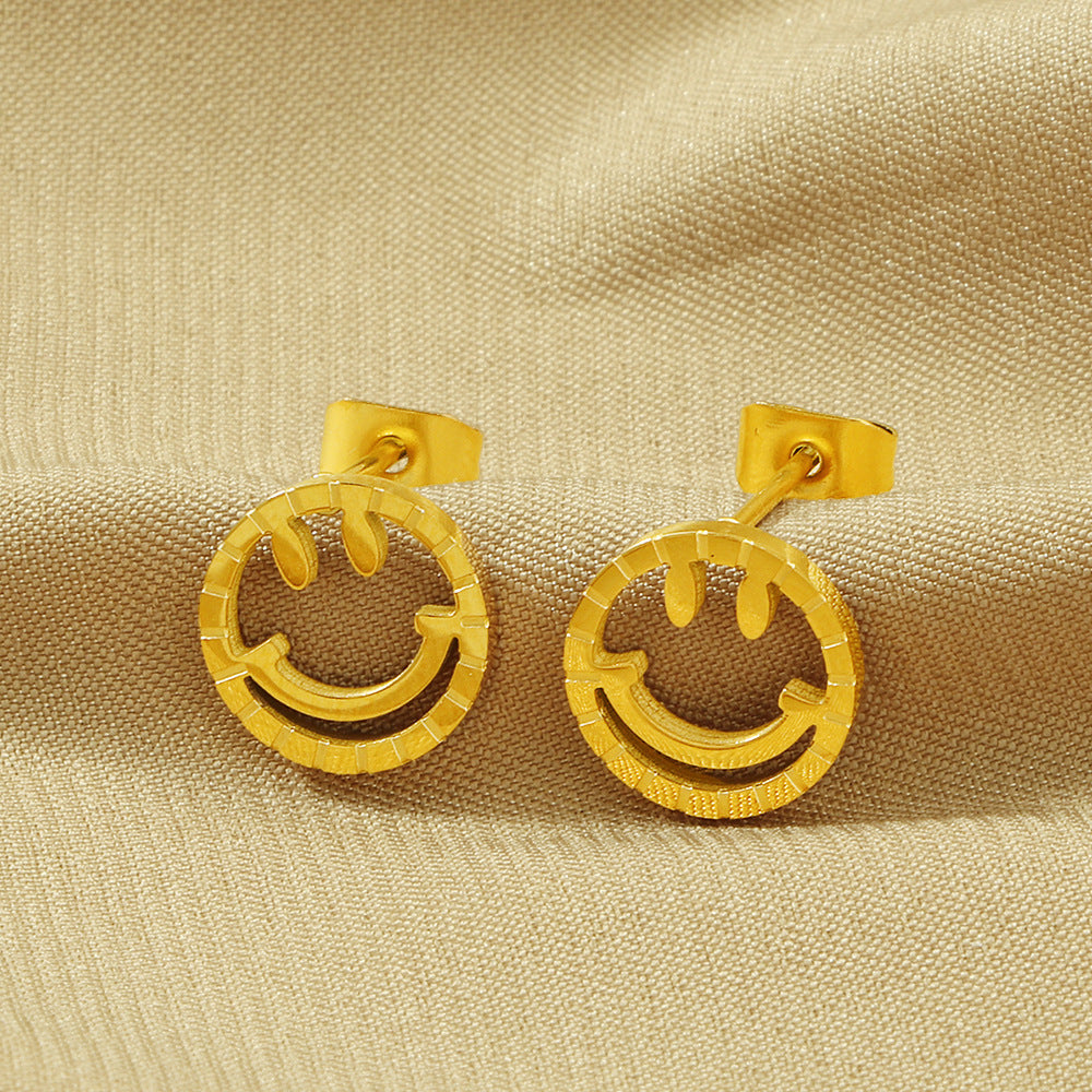 Damen Verspielte Smiley-Gesicht Ohrringe Shop Nory