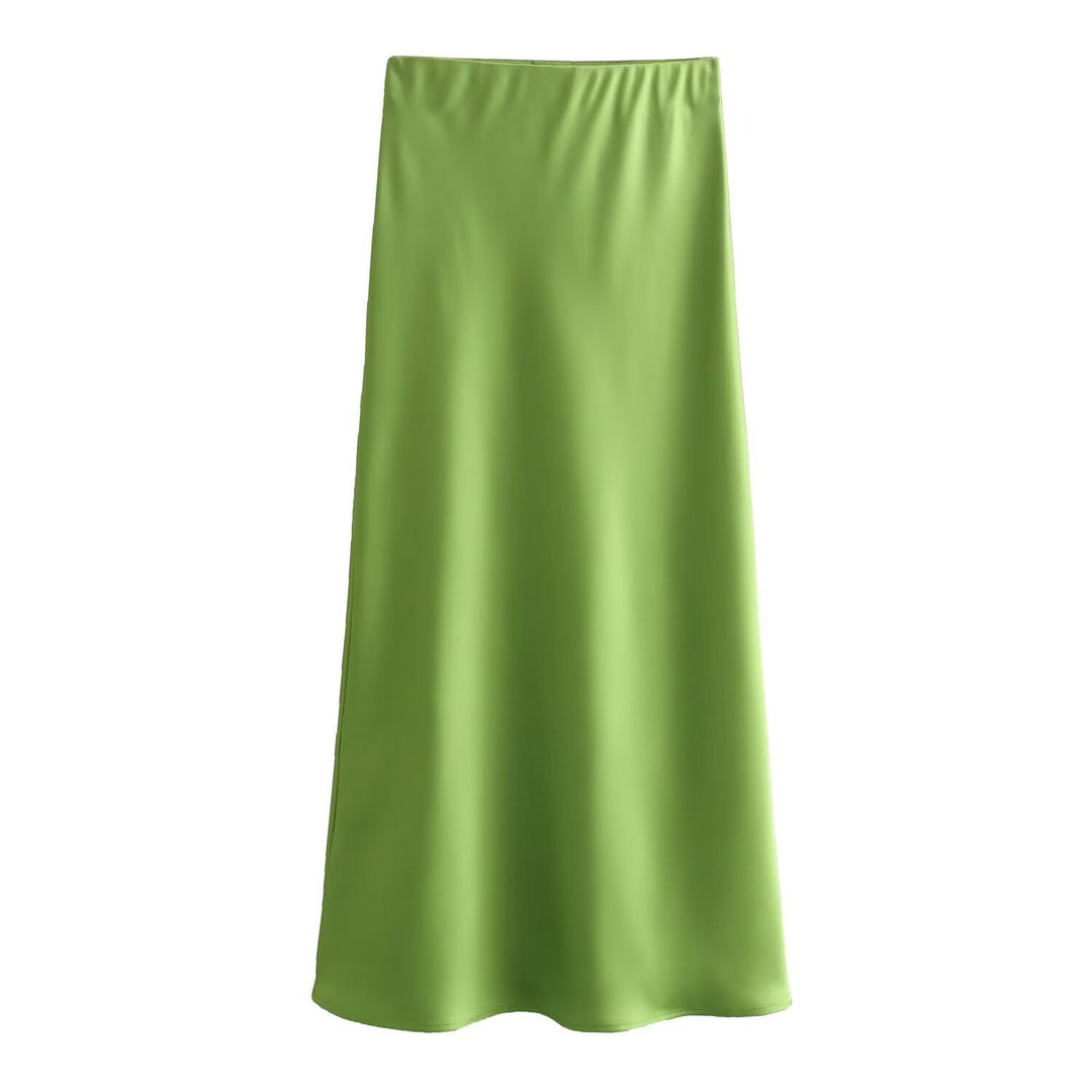 Damen langer Satinrock