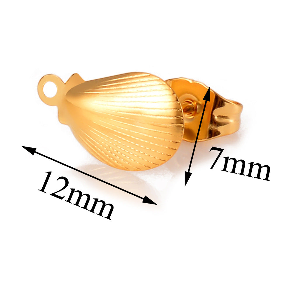 Damen Ohrstecker in Muschelform Shop Nory