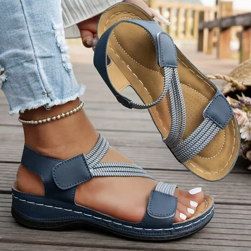 Damen Komfortable Sandalen mit verstellbaren Riemen und anatomischer Fußbettung Shopnory