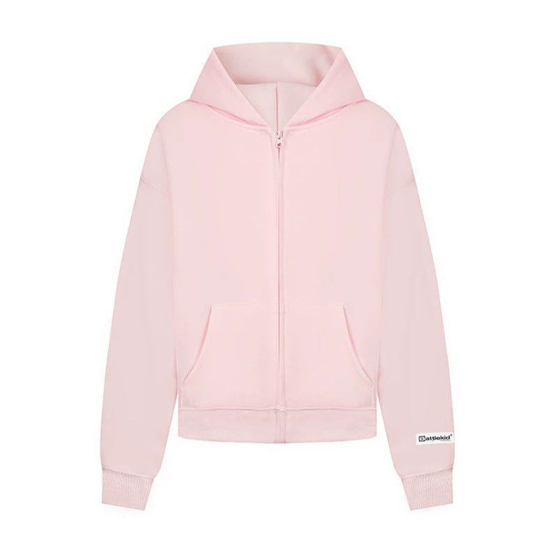 Damen Kapuzen‑Sweatjacke mit durchgehendem Reißverschluss, Kängurutasche und relaxed Fit Shop Nory