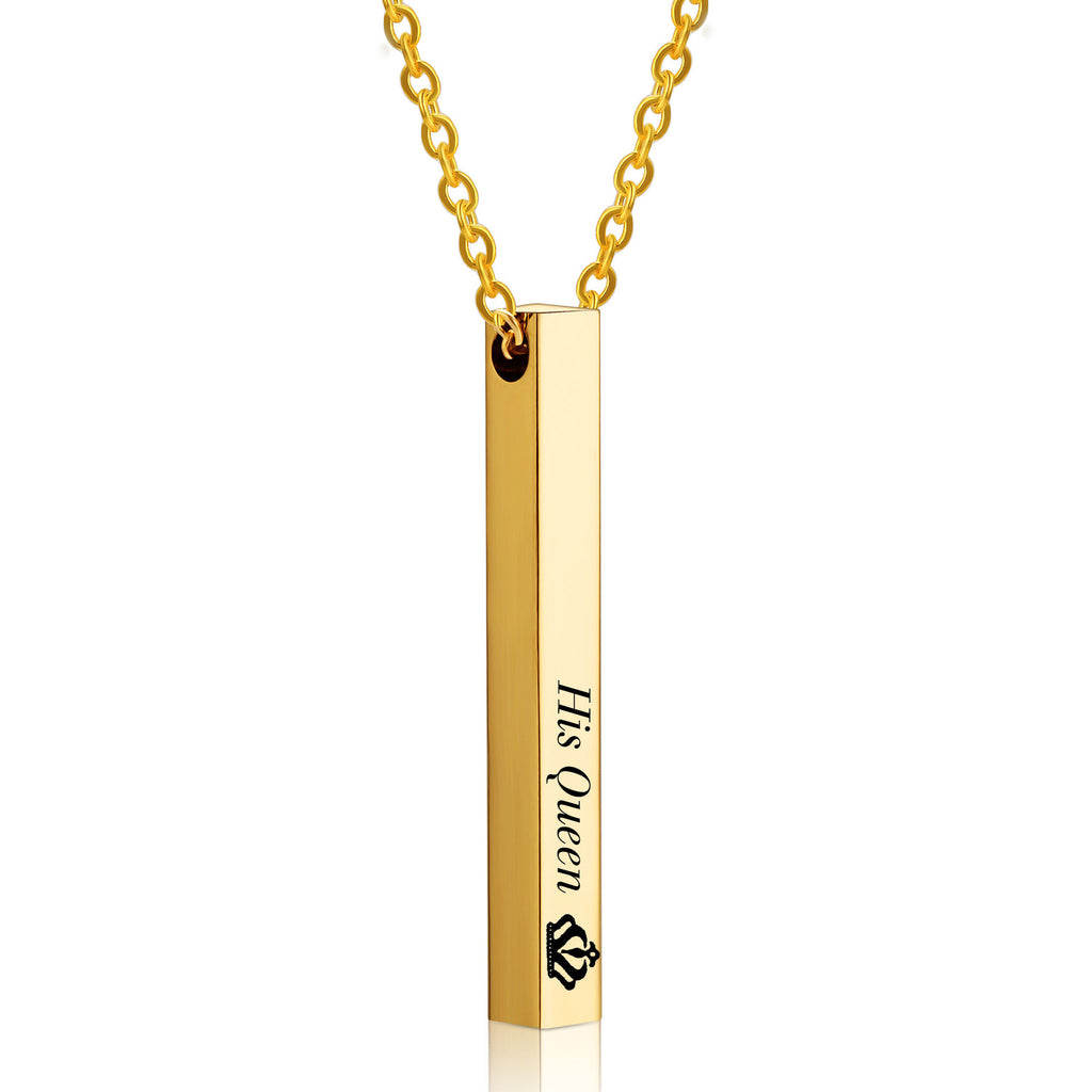 Damen Halskette mit gravierbarem, personalisiertem Anhänger aus hochwertigem Edelstahl Shop Nory