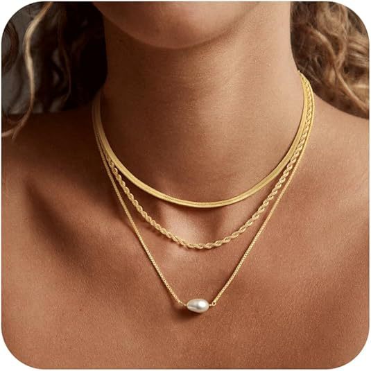 Damen Mehrlagige Halskette mit eleganten Designelementen Shop Nory