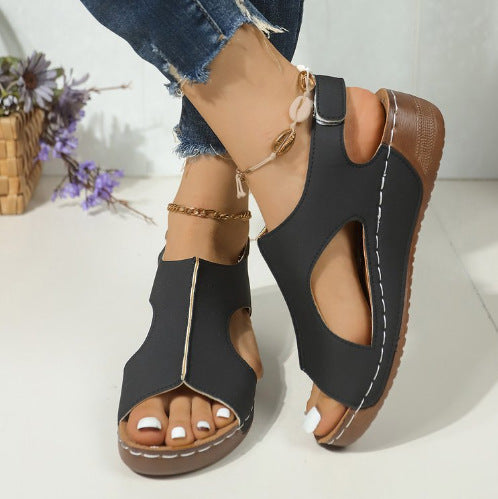 Damen Sportlich-elegante Komfort-Sandalen mit gepolstertem Fußbett und verstellbaren Klettverschlüssen Shop Nory