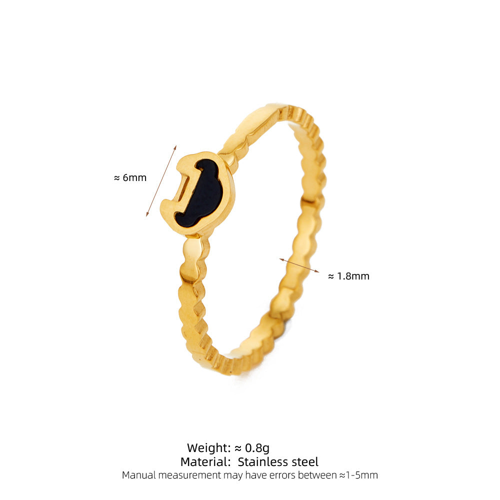 Damen eleganter und modischer Ring aus Edelstahl Shop Nory