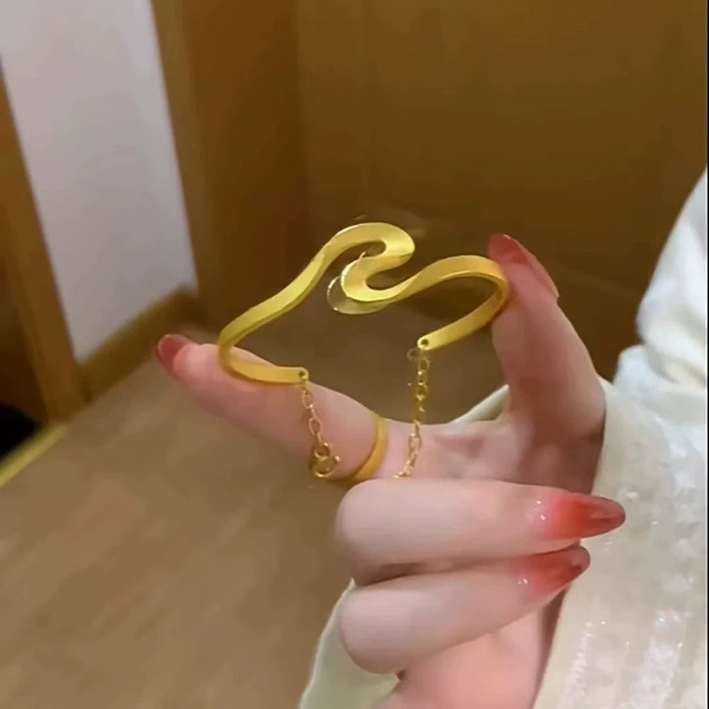 Damen Ring in elegantem Wellendesign Shop Nory