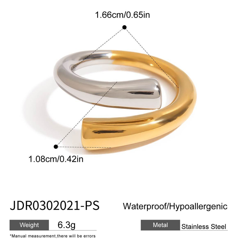Damen Offenes Armband aus hypoallergenem Edelstahl mit modernem Design Shop Nory