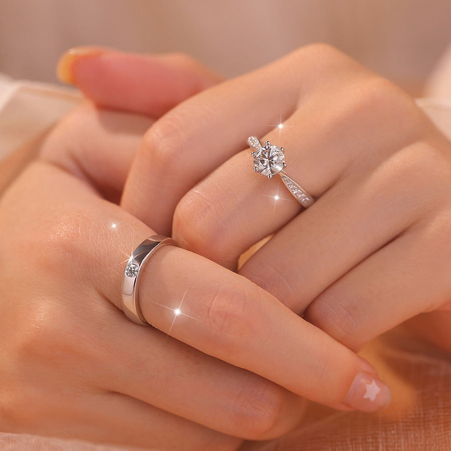 Damen Verlobungsring mit elegantem solitärem Zirkon Shop Nory