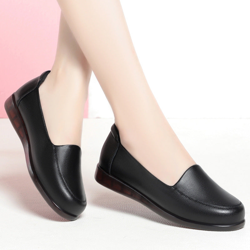 Damen Bequeme Slipper aus hochwertigem Kunstleder mit dämpfender Sohle