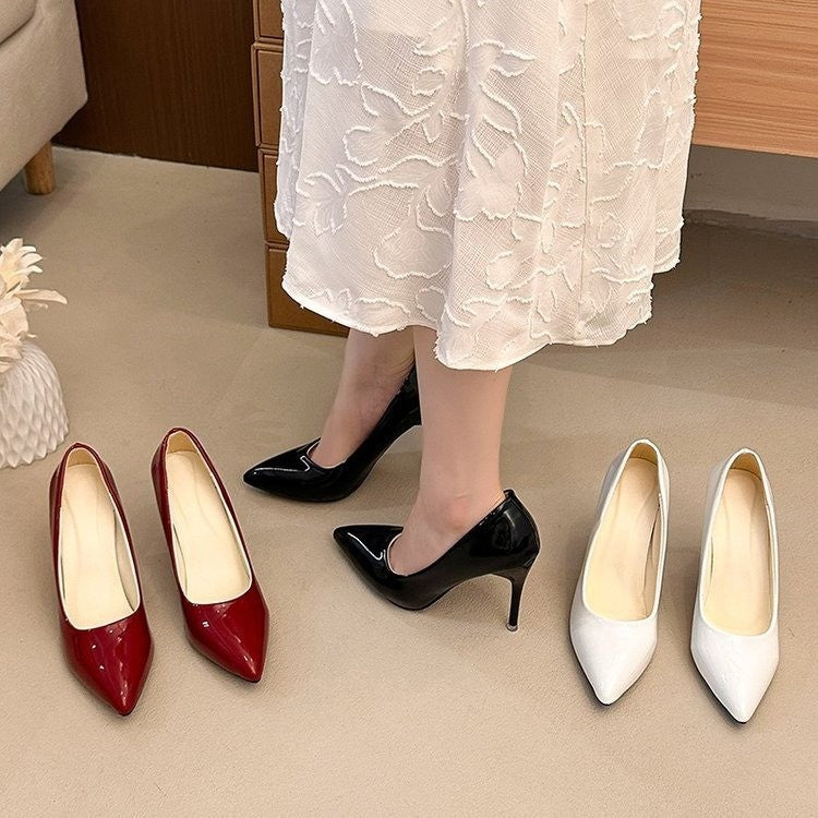 Damen Elegante Lackpumps mit spitz zulaufender Zehenpartie, gepolsterter Komfortsohle und schlankem Stiletto Shop Nory