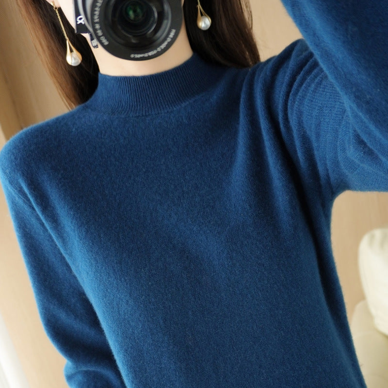 Damen Kurzrollkragenpullover in Kaschmir-Optik mit extralangen Rippbündchen Shop Nory