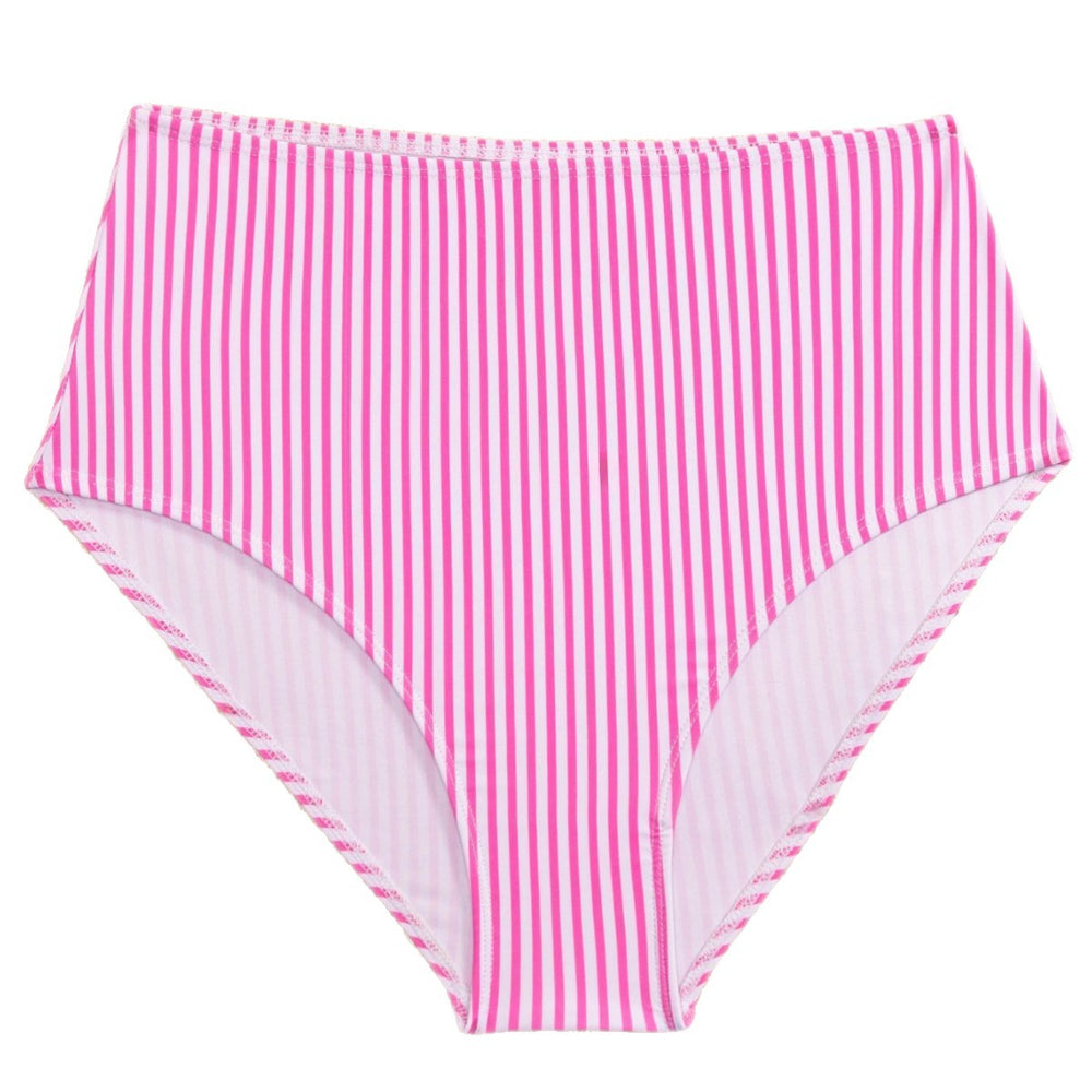 Damen Hochtailliertes Bikini-Set mit verspieltem Streifenmuster