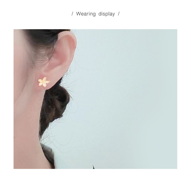 1 Paar 18K vergoldete 925 Sterling Silber Zirkon 925 Sterling Silber Ohrringe Blumen Ohrstecker | Shop Nory