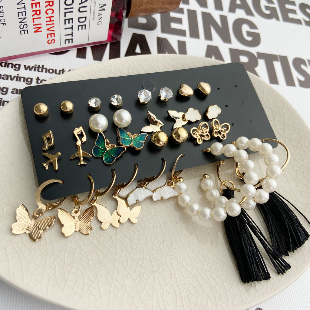 Damen Ohrstecker-Set mit vielfältigen Designs und eleganten Anhängern Shop Nory