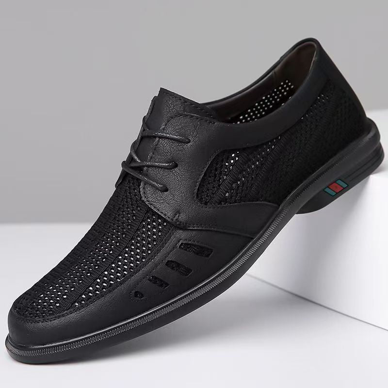 Herren Atmungsaktiver Business-Casual-Halbschuh mit Lochstrick-Elementen Shop Nory