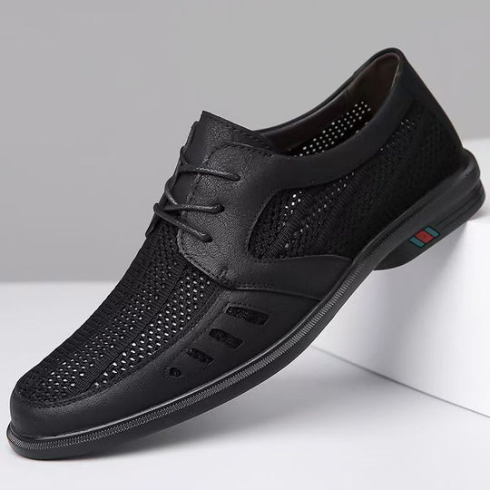 Herren Atmungsaktiver Business-Casual-Halbschuh mit Lochstrick-Elementen Shop Nory