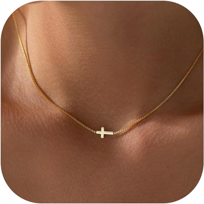 Damen Halskette mit minimalistisches Kreuz-Anhänger aus hochwertigem Edelstahl Shop Nory