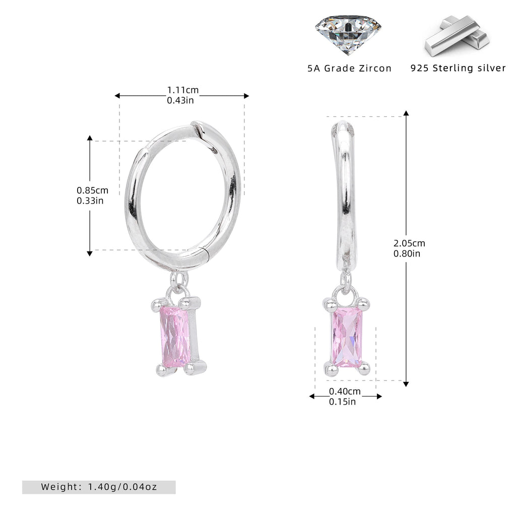 Damen Ohrhänger mit verführerischem Zirkonanhänger aus hochwertigem 925 Sterling Silber Shop Nory