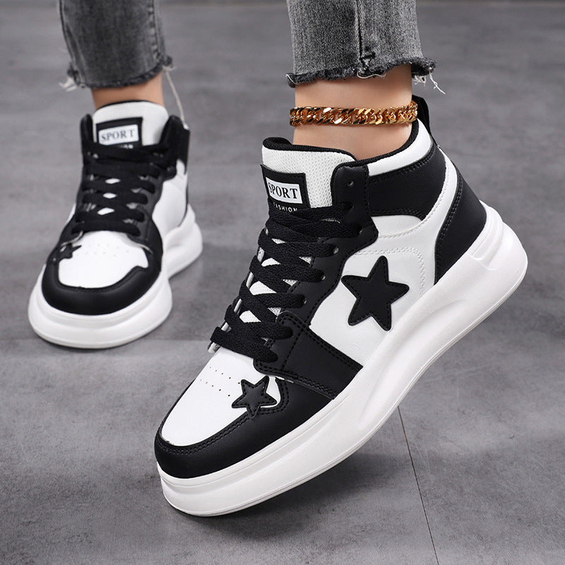 Damen Sportliche Sneaker mit ergonomischer Dämpfungstechnologie und trendigem Sternenmuster Shopnory