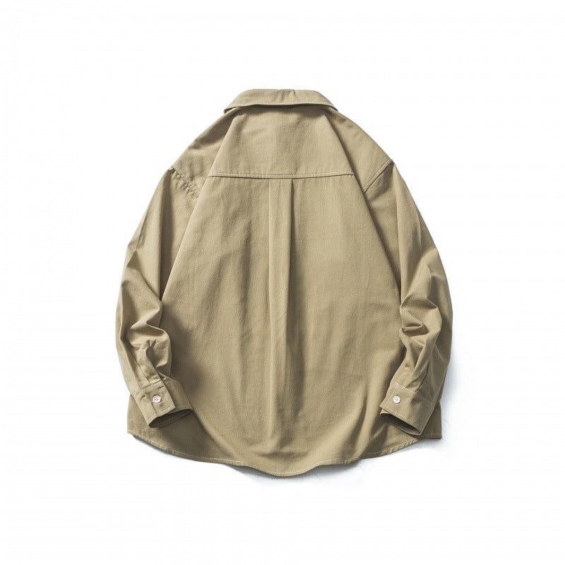Herren Oversize-Überhemdjacke aus Canvas mit Kappnähten und aufgesetzten Taschen Shop Nory