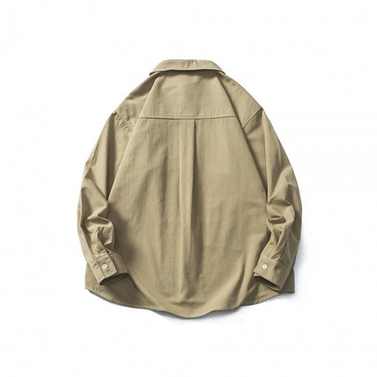 Herren Oversize-Überhemdjacke aus Canvas mit Kappnähten und aufgesetzten Taschen Shop Nory