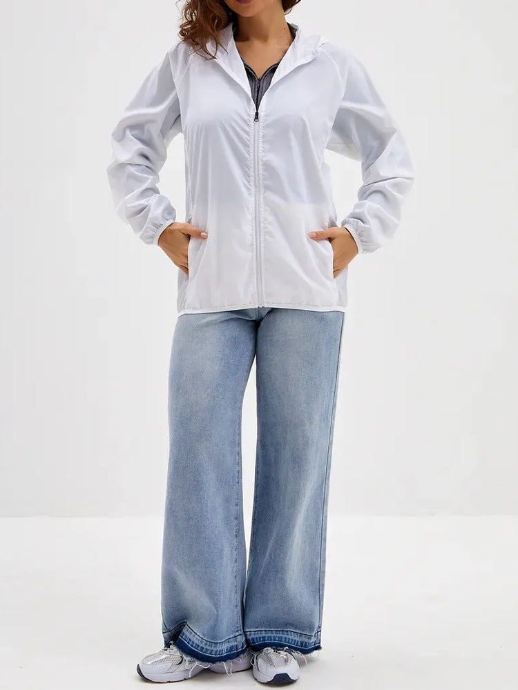 Damen Leichte Übergangsjacke mit Kapuze