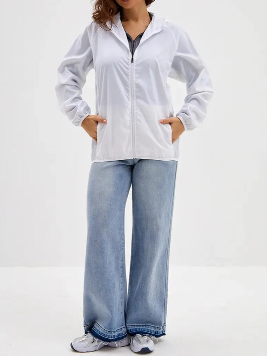 Damen Leichte Übergangsjacke mit Kapuze