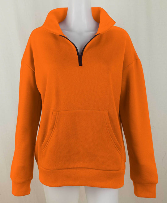 Damen nan Oversize-Halbzip-Kapuzenpullover mit Kängurutasche und verlängertem Saum Shop Nory