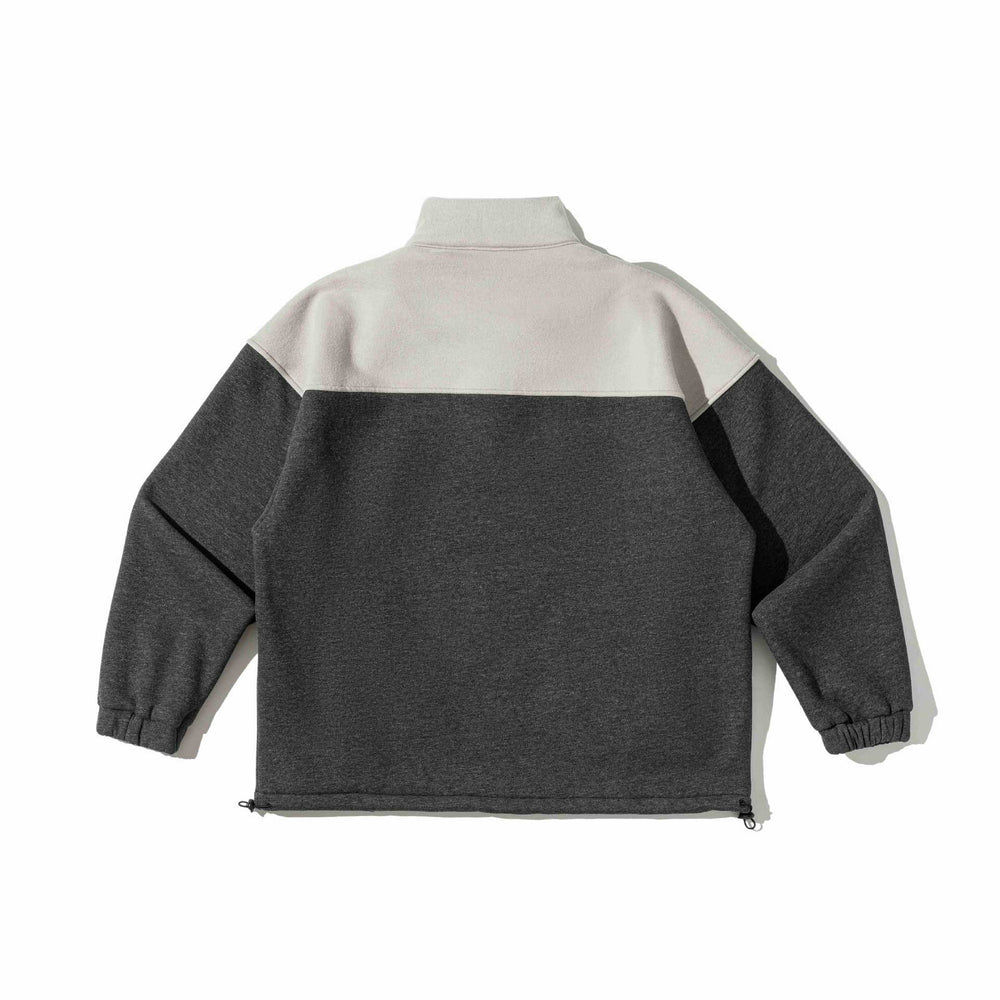 Unisex Halbzip-Sweatshirt im Oversize-Boxy-Schnitt mit hohem Stehkragen und Kängurutasche Shop Nory