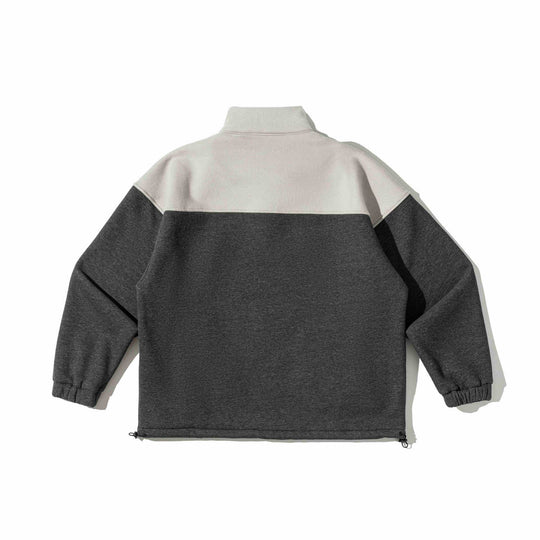 Unisex Halbzip-Sweatshirt im Oversize-Boxy-Schnitt mit hohem Stehkragen und Kängurutasche Shop Nory